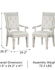 Lucia Di Notte Traditional Arm Chair, Set of 2