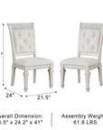 Lucia Di Notte Traditional Side Chair, Set of 2