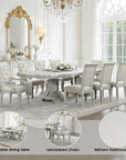 Lucia Di Notte Traditional Dining Set, 7 Pieces
