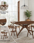 Valken Mid-Century Dining Set, 5 Pieces