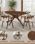 Valken Mid-Century Dining Set, 5 Pieces