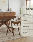 Valken Mid-Century Modern Dining Set, 5 Pieces