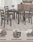 Wexton Transitional Dining Set, 5 Pieces