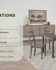Wexton Transitional Dining Set, 5 Pieces