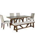 Alvone Rustic Dining Set, 6 Pieces