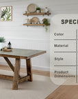 Alvone Rustic Dining Table
