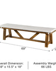Alvone Rustic Bench