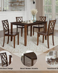 Daleford Transitional Dining Set, 5 Pieces