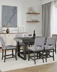 Alverton Transitional Dining Set, 7 Pieces