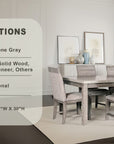 Duralis Transitional Dining Set, 7 Pieces