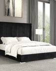Santorini Modern Contemporary Fur Chenille Fabric Minimalist Platform Bed