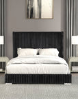 Santorini Modern Contemporary Fur Chenille Fabric Minimalist Platform Bed
