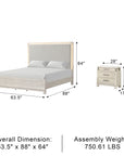 Chavigny Transitional Bedroom Set, 5 Pieces