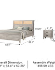 Oskarvik Contemporary Bedroom Set, 5 Pieces