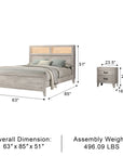 Oskarvik Contemporary Bedroom Set, 5 Pieces