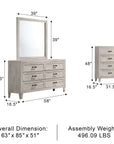 Oskarvik Contemporary Bedroom Set, 5 Pieces
