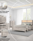 Oskarvik Contemporary Bedroom Set, 5 Pieces