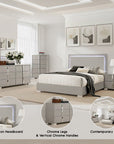 Eclissia Contemporary Bedroom Set, 5 Pieces