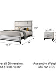Mondaro Contemporary Bedroom Set, 5 Pieces