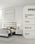 Mondaro Contemporary Bedroom Set, 5 Pieces