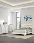 Vikholm Contemporary Bedroom Set, 5 Pieces