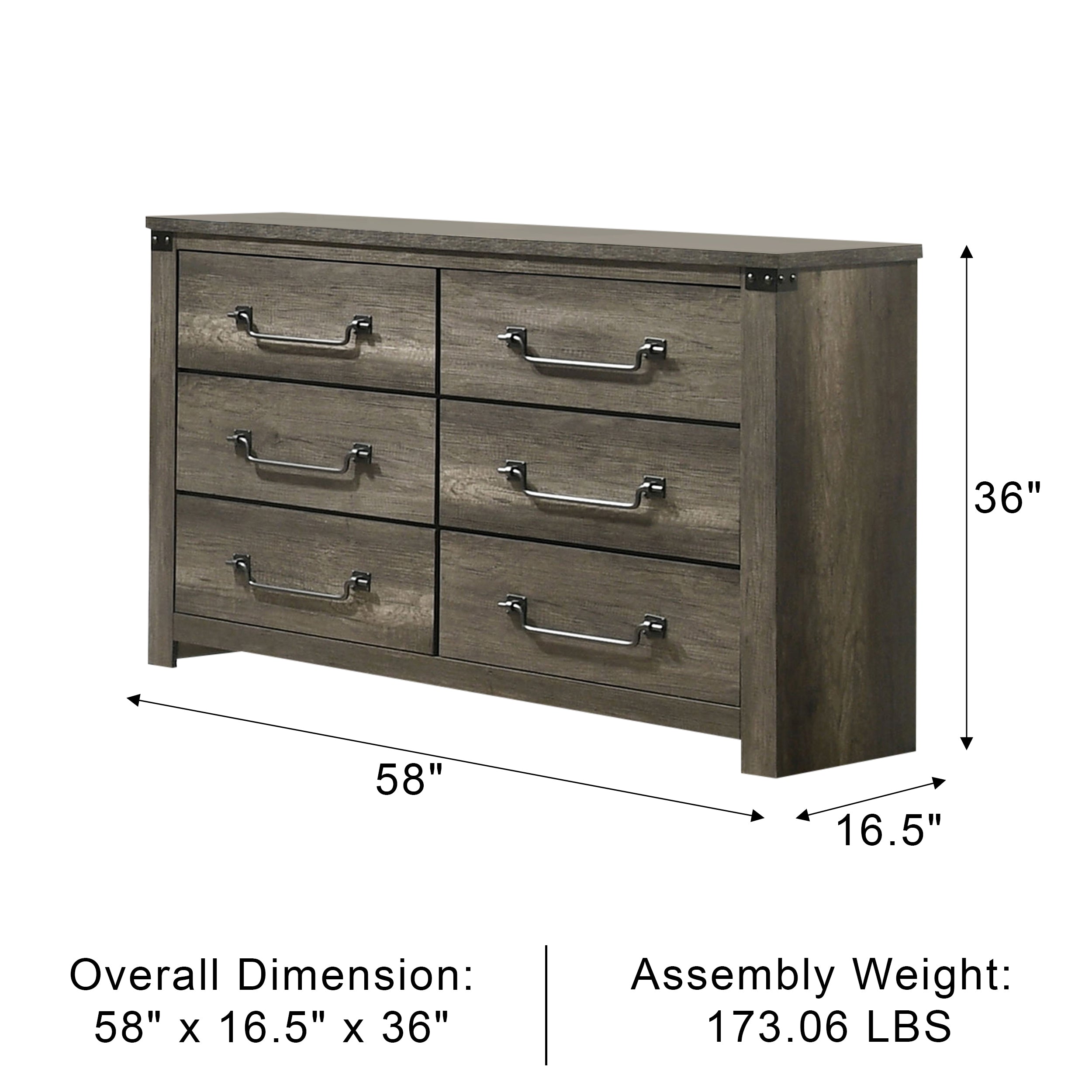 Arlingtona Rustic Farmhouse Dresser  BonaNest