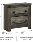 Arlingtona Rustic Farmhouse Nightstand