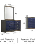 Sorrenta Glam Bedroom Set, 5 Pieces