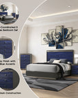 Sorrenta Glam Bedroom Set, 5 Pieces