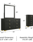 Winslow Contemporary Bedroom Set, 5 Pieces