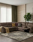 Jerominus Reclining Sectional with Storage Console, Cupholders & USB Port