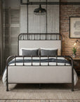 Passini Metal Bed Frame with Rustic Curved Edges