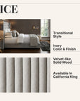 Mirabelle Platform Bed with Wingback Tufted Headboard