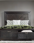Argyros Rustic V-Pattern Platform Storage Bed