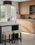 Theo 47"W Rustic Elegance Counter Height Pub Bar
