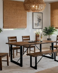 Dulce Rustic Industrial Farmhouse 6-Piece Dining Room Set