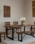 Dulce Rustic Industrial Farmhouse 6-Piece Dining Room Set