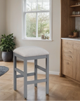 Rustic Style Farmhouse Design Counter Height Seats (Set of 2)