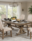 Julia Rustic Farmhouse 9-Piece Dining Set