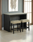 Theo 47"W Rustic Elegance Counter Height Pub Bar