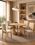 Oberto Transitional Dining Set, 5 Pieces