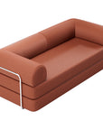 Perri 79" Modular Compressed Sofa with Corduroy Upholstery, Lumbar Pillows & Metal Support By FOA