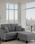 Brooklyn 61"W Corduroy Tufted Upholstered Loveseat