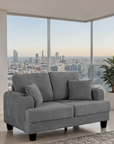 Brooklyn 61"W Corduroy Tufted Upholstered Loveseat