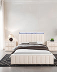 Farese Contemporary Bedroom Set, 3 Pieces