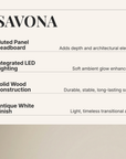 Savona Transitional LED Panel Bed