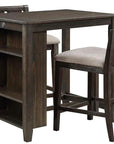 Walnut 3-pieces Solid Wood Dining Set