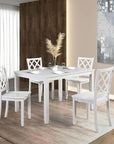 Chateau White Dining Table and Chair Set