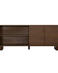 Mid-Century Modern Walnut TV Stand (Dark Brown)