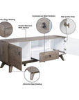 Mid-century Modern Dark Gray Media Console